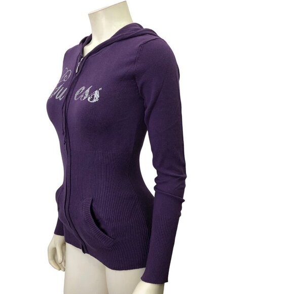 GUESS FULL ZIP LIGHT HOODIE SWEATER SM NEW WITH TAG - Picture 4 of 8